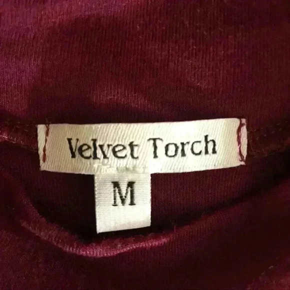 Velvet Torch Burgundy Sleeveless High Neck Bodycon Rayon Dress - Picture 12 of 13